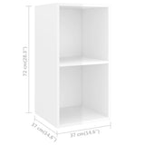3 Piece TV Cabinet Set High Gloss White Engineered Wood