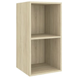 3 Piece TV Cabinet Set Sonoma Oak Engineered Wood - Top-Down View