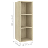 3 Piece TV Cabinet Set Sonoma Oak Engineered Wood - Close-Up Angle