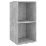 3 Piece TV Cabinet Set Concrete Grey Engineered Wood - Top-Down View