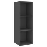3 Piece TV Cabinet Set Grey Engineered Wood - Top-Down View