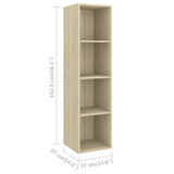 2 Piece Wall-mounted TV Cabinet Set Sonoma Oak Engineered Wood - 45-Degree Angle
