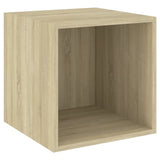 2 Piece TV Cabinet Set Sonoma Oak Engineered Wood - Top-Down View