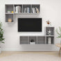 4 Piece TV Cabinet Set Concrete Grey Engineered Wood