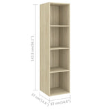 4 Piece TV Cabinet Set Sonoma Oak Engineered Wood - Extra Image