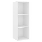 3 Piece TV Cabinet Set White Engineered Wood - 45-Degree Angle