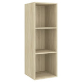 3 Piece TV Cabinet Set Sonoma Oak Engineered Wood - 45-Degree Angle