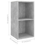 4 Piece Wall-mounted TV Cabinet Set Concrete Grey Engineered Wood - 45-Degree Angle