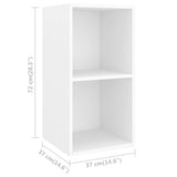 2 Piece Wall-mounted TV Cabinet Set White Engineered Wood - 45-Degree Angle