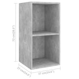 2 Piece Wall-mounted TV Cabinet Set Concrete Grey Engineered Wood - 45-Degree Angle