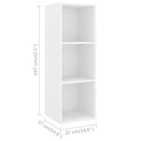 2 Piece Wall-mounted TV Cabinet Set White Engineered Wood - 45-Degree Angle