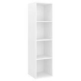 2 Piece Wall-mounted TV Cabinet Set White Engineered Wood - Top-Down View