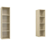 2 Piece Wall-mounted TV Cabinet Set Sonoma Oak Engineered Wood