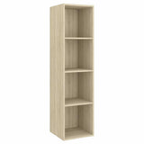 2 Piece Wall-mounted TV Cabinet Set Sonoma Oak Engineered Wood