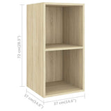 4 Piece Wall-mounted TV Cabinet Set Sonoma Oak Engineered Wood - 45-Degree Angle