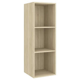 4 Piece Wall-mounted TV Cabinet Set Sonoma Oak Engineered Wood - Top-Down View