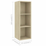 4 Piece Wall-mounted TV Cabinet Set Sonoma Oak Engineered Wood - 45-Degree Angle
