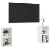TV Cabinets 2 pcs White 72x35x36.5 cm Engineered Wood - Side View