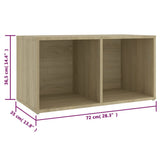 TV Cabinets 2 pcs Sonoma Oak 72x35x36.5 cm Engineered Wood - Extra Image