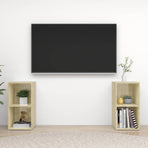 2 Piece TV Cabinet Set Sonoma Oak 72x35x36,5 cm Engineered Wood