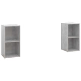 TV Cabinets 2 pcs Concrete Grey 72x35x36.5 cm Engineered Wood - Front View