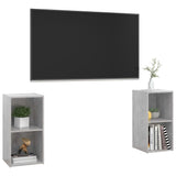 TV Cabinets 2 pcs Concrete Grey 72x35x36.5 cm Engineered Wood - Side View