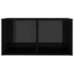 2 Piece TV Cabinet Set High Gloss Black 72x35x36,5 cm Engineered Wood