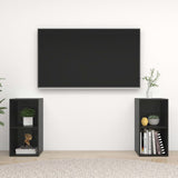 TV Cabinets 2 pcs High Gloss Black 72x35x36.5 cm Engineered Wood