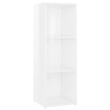 TV Cabinets 2 pcs High Gloss White 107x35x37 cm Engineered Wood