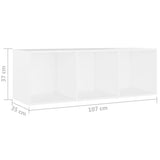TV Cabinets 2 pcs White 107x35x37 cm Engineered Wood