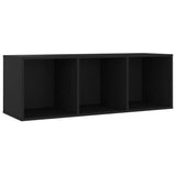 TV Cabinets 2 pcs Black 107x35x37 cm Engineered Wood