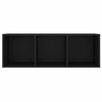 2 Piece TV Cabinet Set Black 107x35x37 cm Engineered Wood