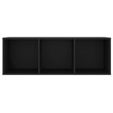 TV Cabinets 2 pcs Black 107x35x37 cm Engineered Wood - 45-Degree Angle