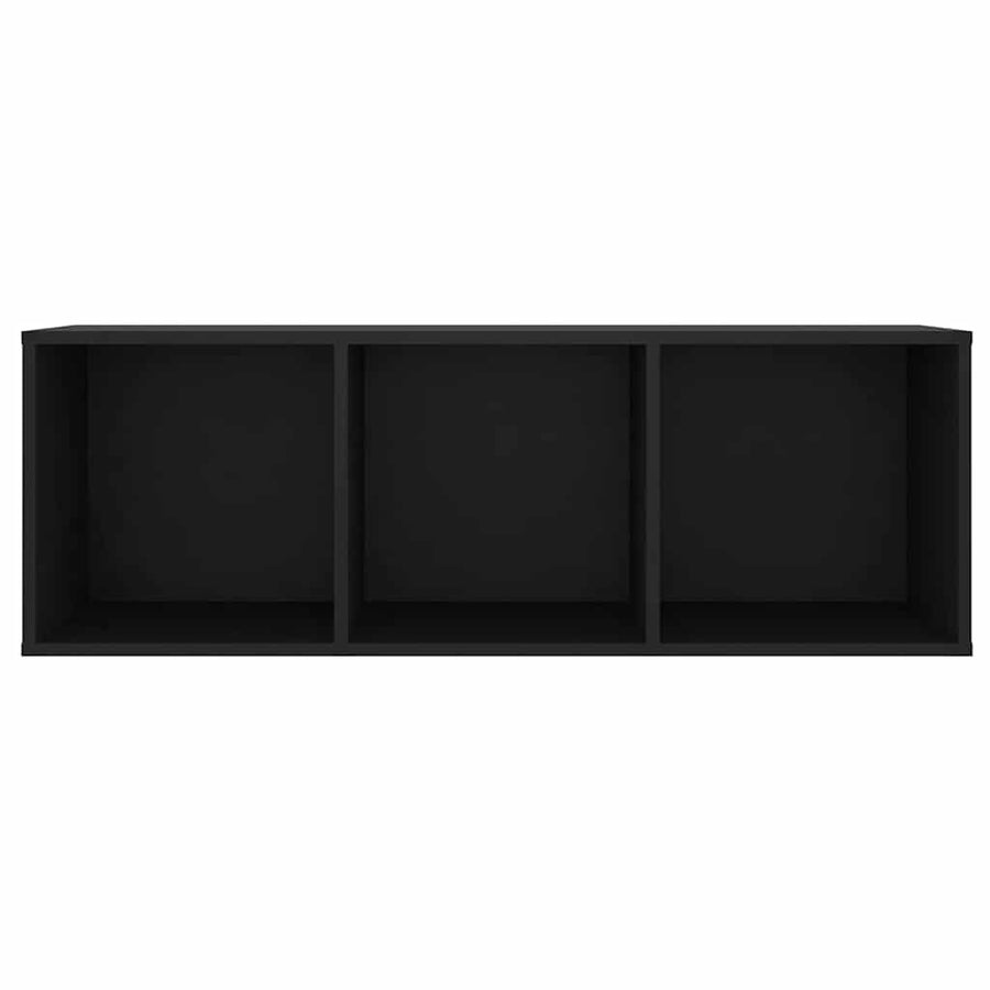 2 Piece TV Cabinet Set Black 107x35x37 cm Engineered Wood