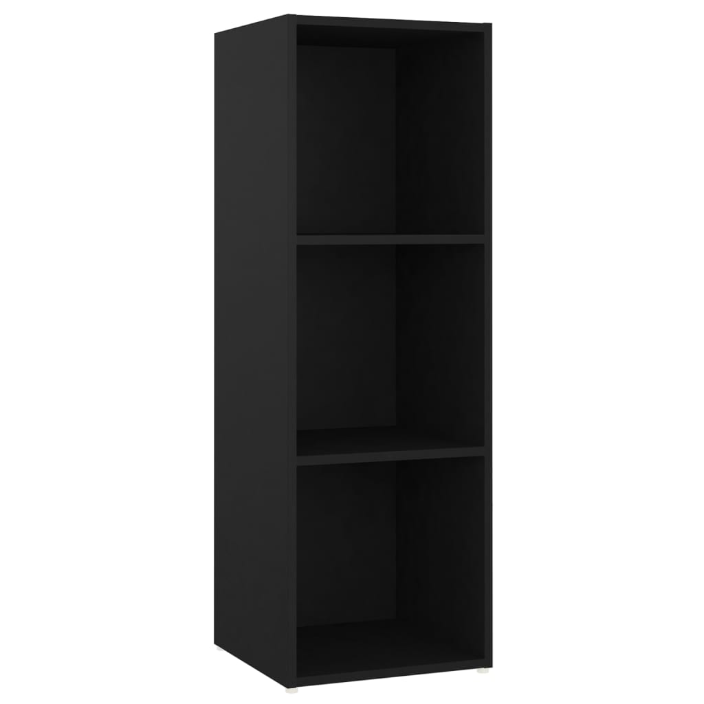 TV Cabinets 2 pcs Black 107x35x37 cm Engineered Wood