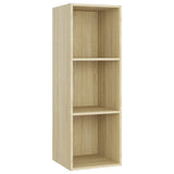 TV Cabinets 2 pcs Sonoma Oak 107x35x37 cm Engineered Wood - Close-Up Angle