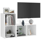 2 Piece TV Cabinet Set White 72x35x36,5 cm Engineered Wood