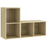 TV Cabinets 2 pcs Sonoma Oak 72x35x36.5 cm Engineered Wood - Front View