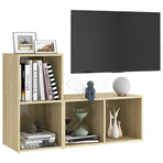 2 Piece TV Cabinet Set Sonoma Oak 72x35x36,5 cm Engineered Wood