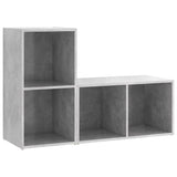 TV Cabinets 2 pcs Concrete Grey 72x35x36.5 cm Engineered Wood - Front View