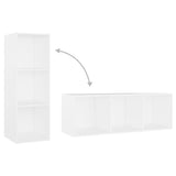 TV Cabinets 3 pcs White 107x35x37 cm Engineered Wood