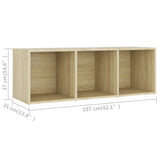 TV Cabinets 3 pcs Sonoma Oak 107x35x37 cm Engineered Wood