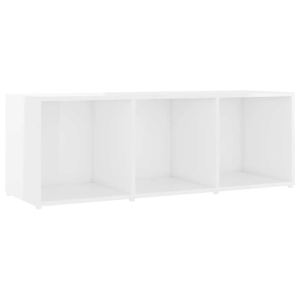 3 Piece TV Cabinet Set High Gloss White 107x35x37 cm Engineered Wood