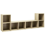 TV Cabinets 4 pcs Sonoma Oak 72x35x36.5 cm Engineered Wood - Front View
