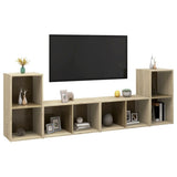 TV Cabinets 4 pcs Sonoma Oak 72x35x36.5 cm Engineered Wood - Side View