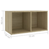 TV Cabinets 4 pcs Sonoma Oak 72x35x36.5 cm Engineered Wood - Low Angle