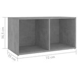 TV Cabinets 4 pcs Concrete Grey 72x35x36.5 cm Engineered Wood - Low Angle