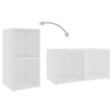 3 Piece TV Cabinet Set White Engineered Wood - 45-Degree Angle