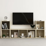 3 Piece TV Cabinet Set Sonoma Oak Engineered Wood