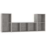 3 Piece TV Cabinet Set Concrete Grey Engineered Wood